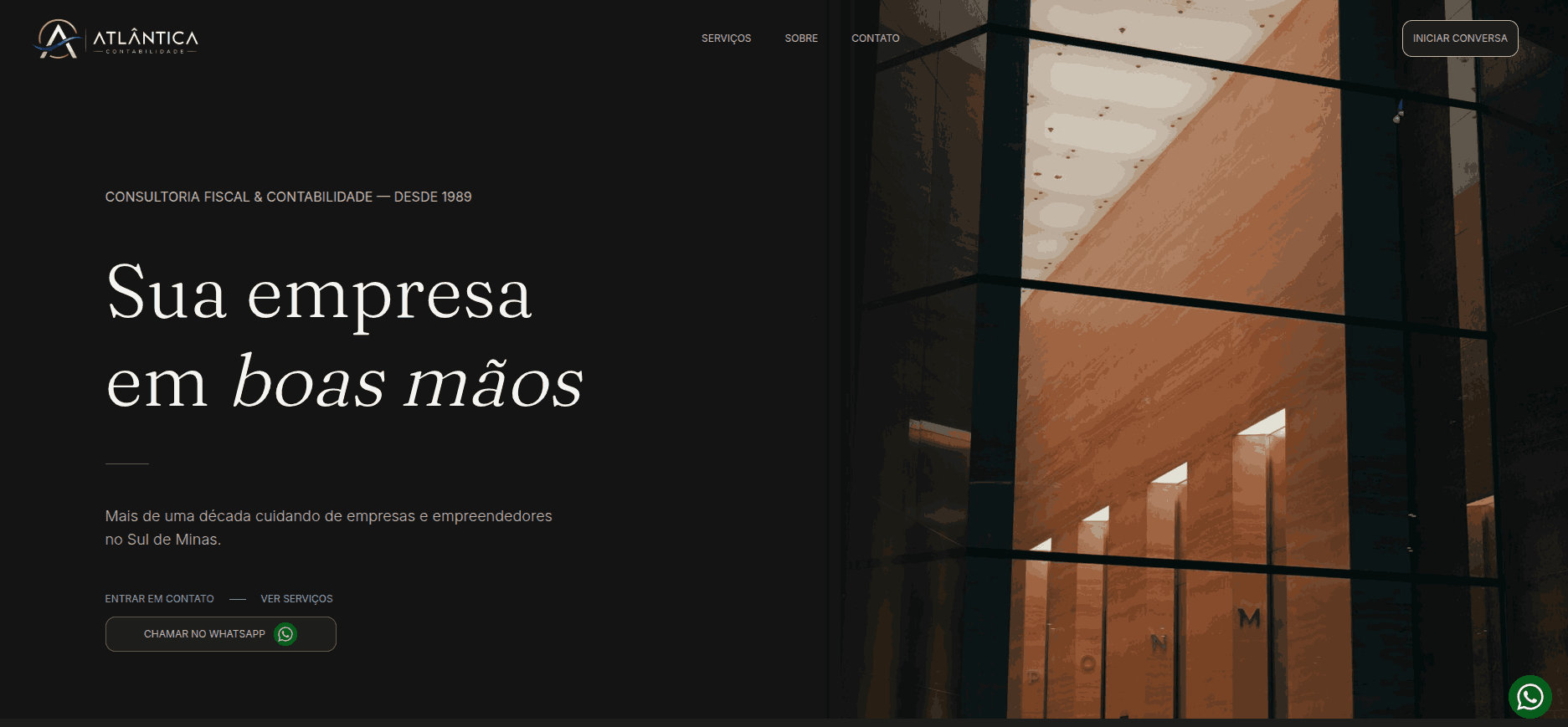 Atlântica Contabilidade — captura de tela